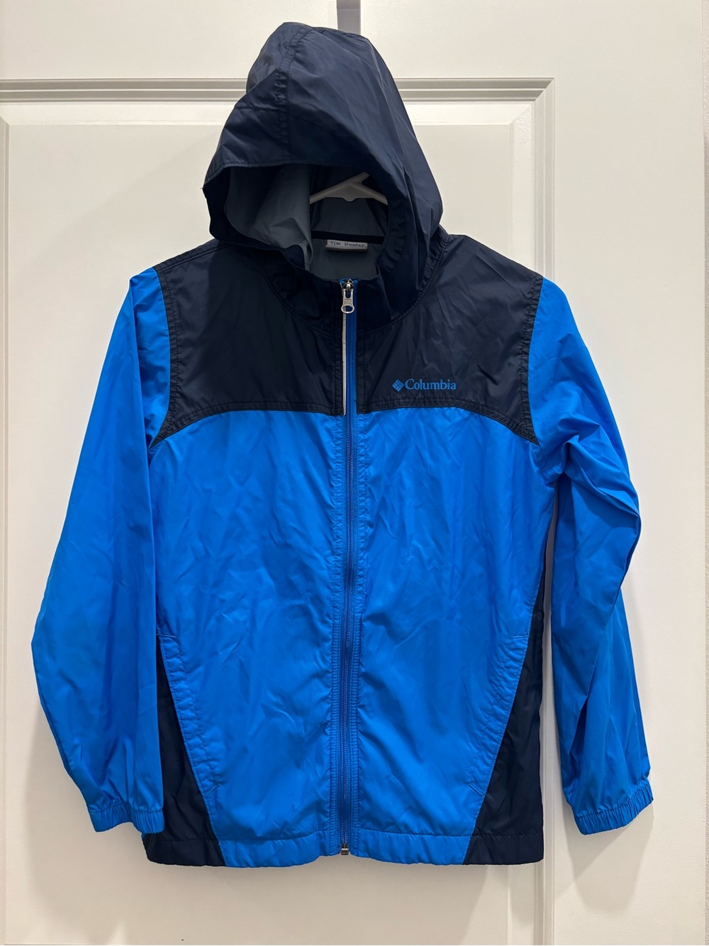 Columbia Boys Navy Blue Rain Jacket Size Medium
